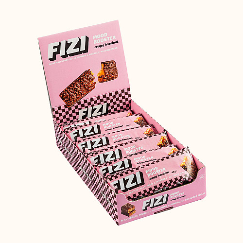 Набор протеиновых батончиков FIZI Crispy Hazelnut 40 г х 12 шт (4820262540702)