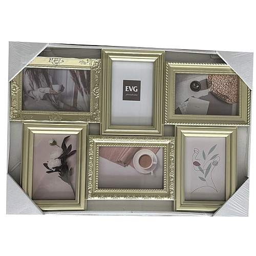 Мультирамка EVG INNO ZB-6-3753-1 Collage 6 38.5x54.5x20 см Золотистый (6992413)