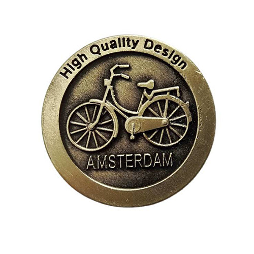 Гриндер для измельчения табака No Brand HL-246 Велосипед 30х20 мм Gold (17459-hbr)