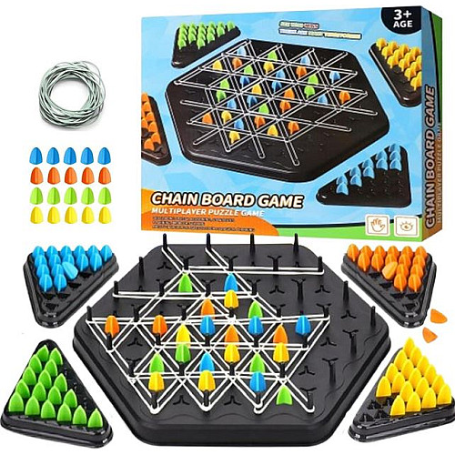 Настільна гра No Brand Сімейний геоборд 48 фішок 4 гравці (Chain48)