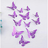 Набор украшений 3D бабочек для торта и интерьера Urbankit 12 шт Фиолетовый (Butterfly12)