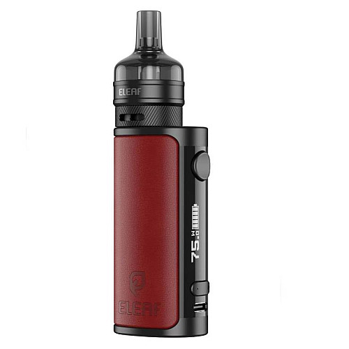 Набор электронная сигарета Eleaf iStick i75 75W 3000 mAh with Ep Pod Tank 2 мл Kit Red (15782-hbr)