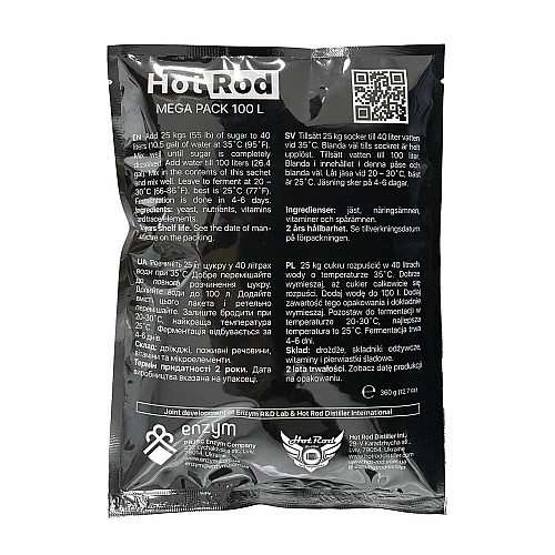 Турбо дрожжи Hot Rod Distiller Mega Pack на 100 л 360 г (D0104)