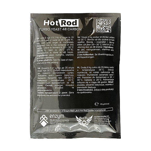 Турбо дріжджі Hot Rod Distiller 48 Carbon на 25 на 175 г (D0105)