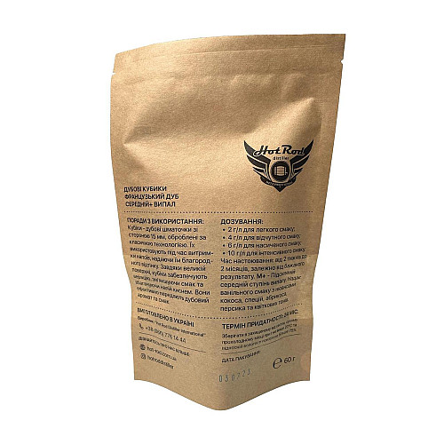 Кубики дубовые Hot Rod Distiller French Oak M+ на 10 л 60 г (Т0303)