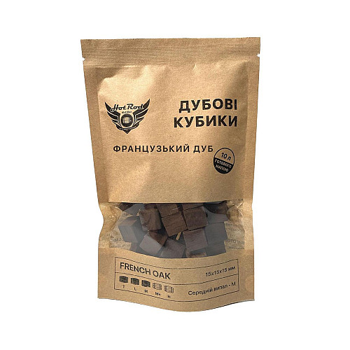 Кубики дубовые Hot Rod Distiller French Oak M на 10 л 60 г (Т0312)