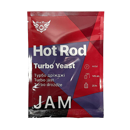 Спиртовые турбо дрожжи для фруктовых браг Hot Rod Distiller Jam на 25 л 69 г (D0303)