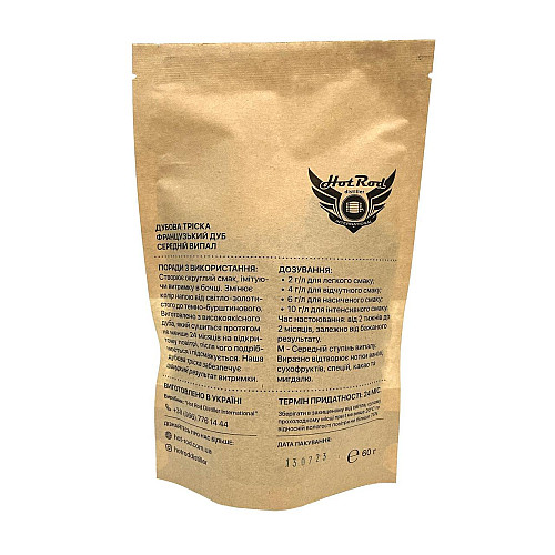 Щепа дубовая Hot Rod Distiller French Oak М на 10 л 60 г (T0112)
