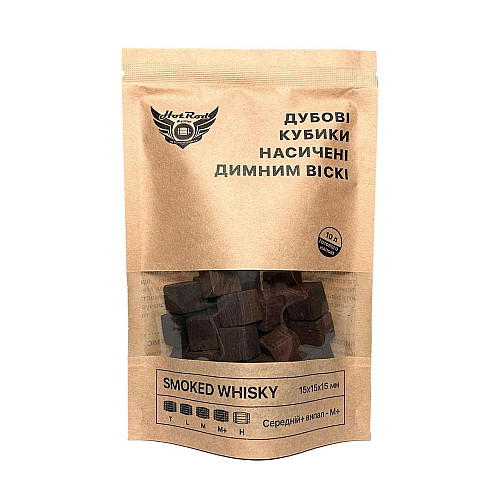 Кубики дубовые Hot Rod Distiller M+ насыщены дымным виски на 10 л 60 г (T0521)