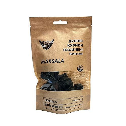 Кубики дубові Hot Rod Distiller M+ насичені вином Марсала на 10 л 60 г (T0505)