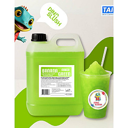 Сироп Funny Drops Dino Slush Зелений банан 5 л 6.6 кг (89-10)