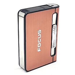 Портсигар на 10 сигарет с зажигалкой ATVS Focus №HL-149 Pink (18316-hbr)