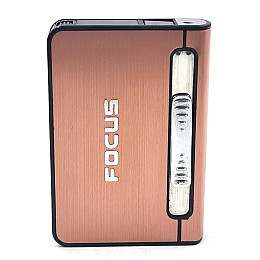 Портсигар на 10 сигарет с зажигалкой ATVS Focus №HL-149 Pink (18316-hbr)