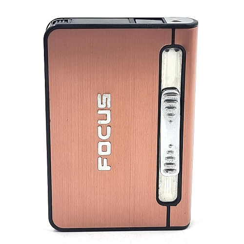 Портсигар на 10 сигарет с зажигалкой ATVS Focus №HL-149 Pink (18316-hbr)