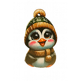 Декоративная игрушка-декор Luxyart Пингвин 4х7 см Разноцветный (DN-874)