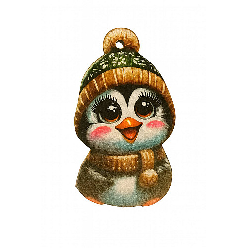 Декоративная игрушка-декор Luxyart Пингвин 4х7 см Разноцветный (DN-874)