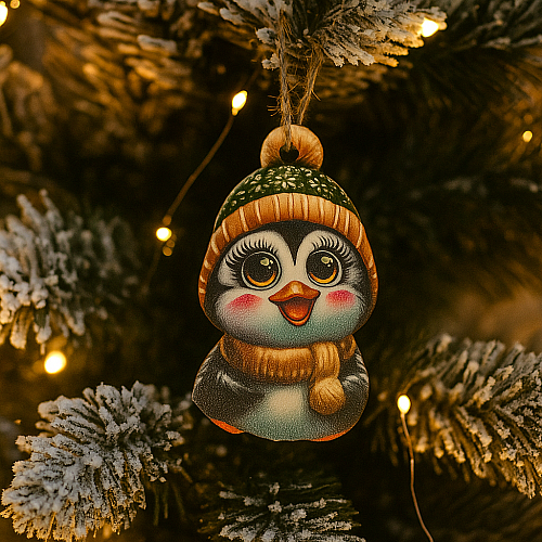 Декоративная игрушка-декор Luxyart Пингвин 4х7 см Разноцветный (DN-874)