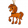 Декоративная игрушка-декор Luxyart Лошадка 6х7 см Оранжевый (DN-887)