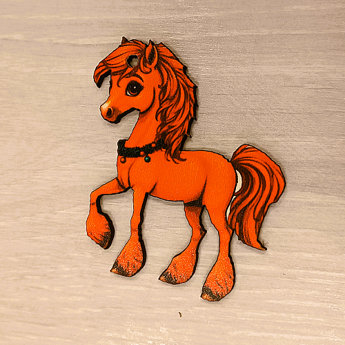 Декоративная игрушка-декор Luxyart Лошадка 6х7 см Оранжевый (DN-887)