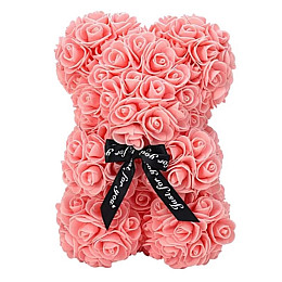 Мишка из роз No Brand 3D Teddy Flower 25 см Розовый (2104618700)