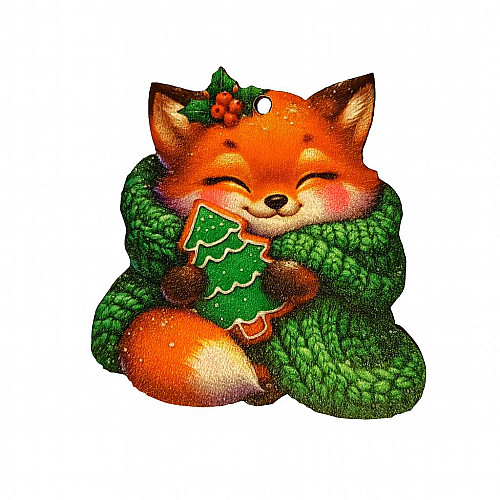 Декоративная игрушка-декор Luxyart Лисичка 7х7 см Разноцветный (DN-872)