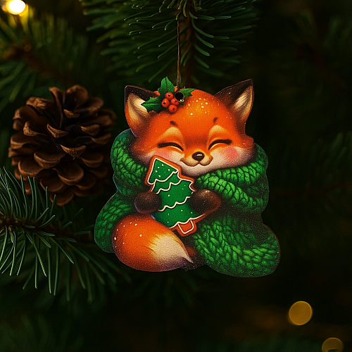 Декоративная игрушка-декор Luxyart Лисичка 7х7 см Разноцветный (DN-872)