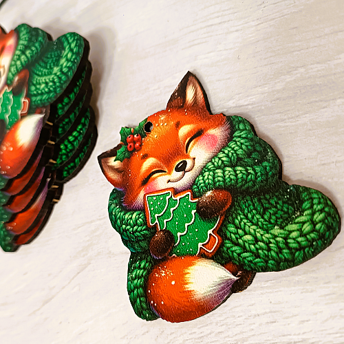 Декоративная игрушка-декор Luxyart Лисичка 7х7 см Разноцветный (DN-872)