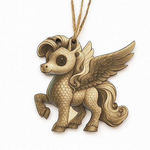 Декоративная игрушка-декор Luxyart Пегас 7х7 см Бежевый (DN-892)
