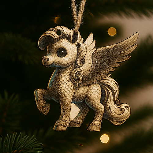 Декоративная игрушка-декор Luxyart Пегас 7х7 см Бежевый (DN-892)