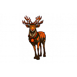 Декоративная игрушка-декор Luxyart Олень 7х13 см Разноцветный (DN-893)