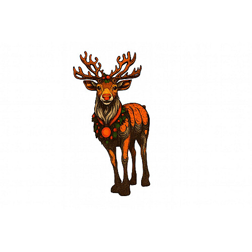 Декоративная игрушка-декор Luxyart Олень 7х13 см Разноцветный (DN-893)