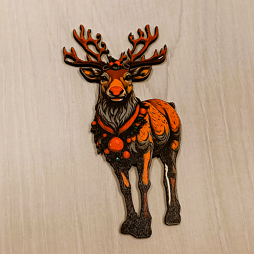 Декоративная игрушка-декор Luxyart Олень 7х13 см Разноцветный (DN-893)