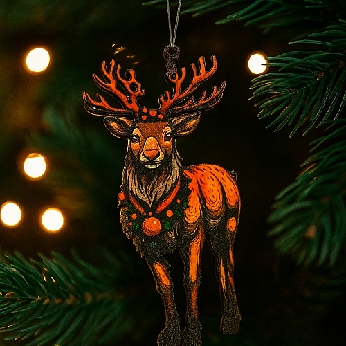 Декоративная игрушка-декор Luxyart Олень 7х13 см Разноцветный (DN-893)