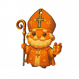 Декоративная игрушка-декор Luxyart Николай 7х8 см Разноцветный (DN-898)