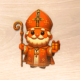 Декоративная игрушка-декор Luxyart Николай 7х8 см Разноцветный (DN-898)