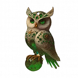 Декоративная игрушка-декор Luxyart Сова 4х8 см Разноцветный (DN-878)