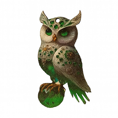 Декоративная игрушка-декор Luxyart Сова 4х8 см Разноцветный (DN-878)