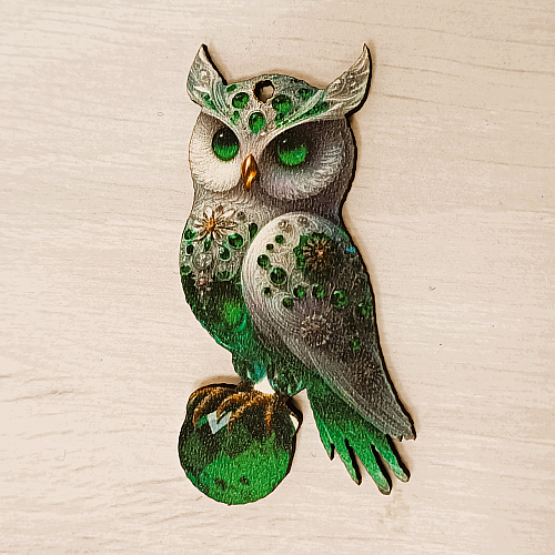 Декоративная игрушка-декор Luxyart Сова 4х8 см Разноцветный (DN-878)