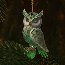 Декоративная игрушка-декор Luxyart Сова 4х8 см Разноцветный (DN-878)