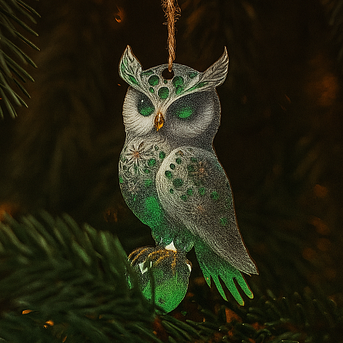 Декоративная игрушка-декор Luxyart Сова 4х8 см Разноцветный (DN-878)