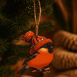 Декоративная игрушка-декор Luxyart Птичка 6х7 см Разноцветный (DN-899)