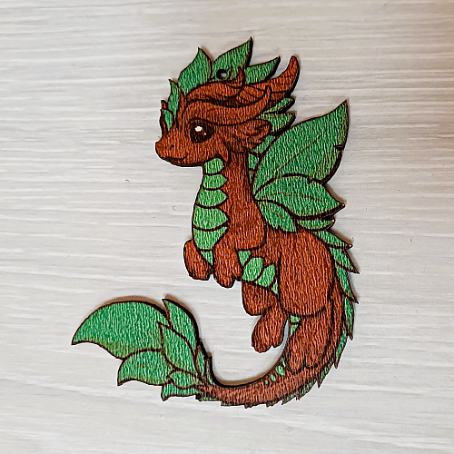 Декоративная игрушка-декор Luxyart Дракон 10х9 смРазноцветный (DN-896)