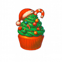 Декоративная игрушка-декор Luxyart Кекс 7х5 см Разноцветный (DN-895)