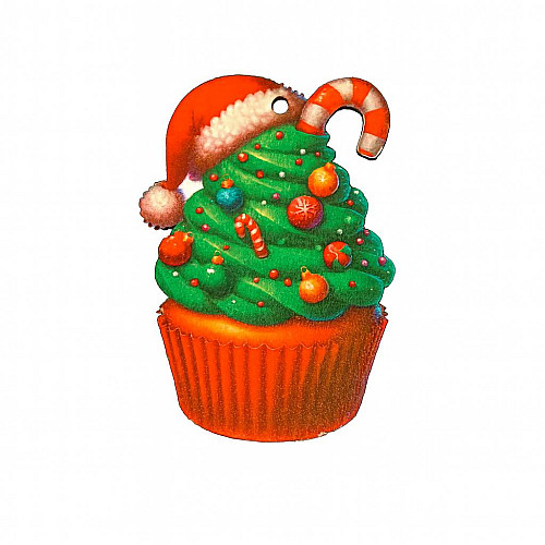 Декоративная игрушка-декор Luxyart Кекс 7х5 см Разноцветный (DN-895)