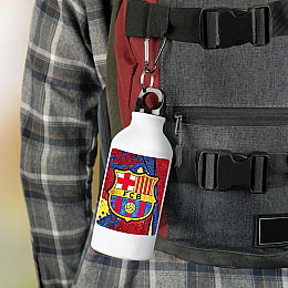 Фляга No Brand Барселона футбольный клуб 500 мл Белый (flyaga-13)