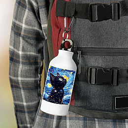 Фляга No Brand Коты 500 мл Белый (flyaga-58)