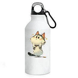 Фляга No Brand Коты 500 мл Белый (flyaga-60)