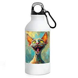 Фляга No Brand Коты 500 мл Белый (flyaga-66)