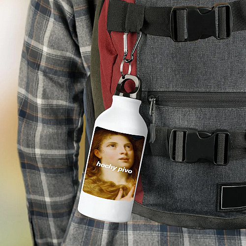 Фляга No Brand Мем 500 мл Белый (flyaga-70)