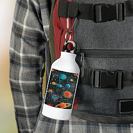 Фляга No Brand Космос 500 мл Белый (flyaga-b-8)